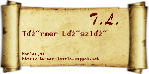 Türmer László névjegykártya
