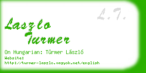 laszlo turmer business card